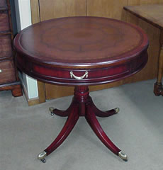 Antique Duncan Phyfe Table Featuring Embossed Leather Top